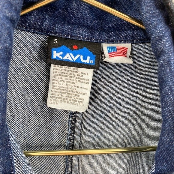 Vintage Kavu denim chore jacket with southwestern pocket size S - Picture 2 of 8
